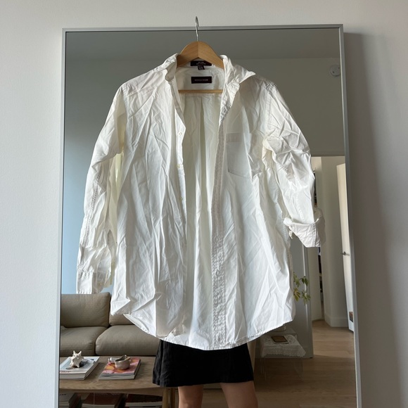 Nordstrom white button up (needs to be steamed lol) - Picture 2 of 8
